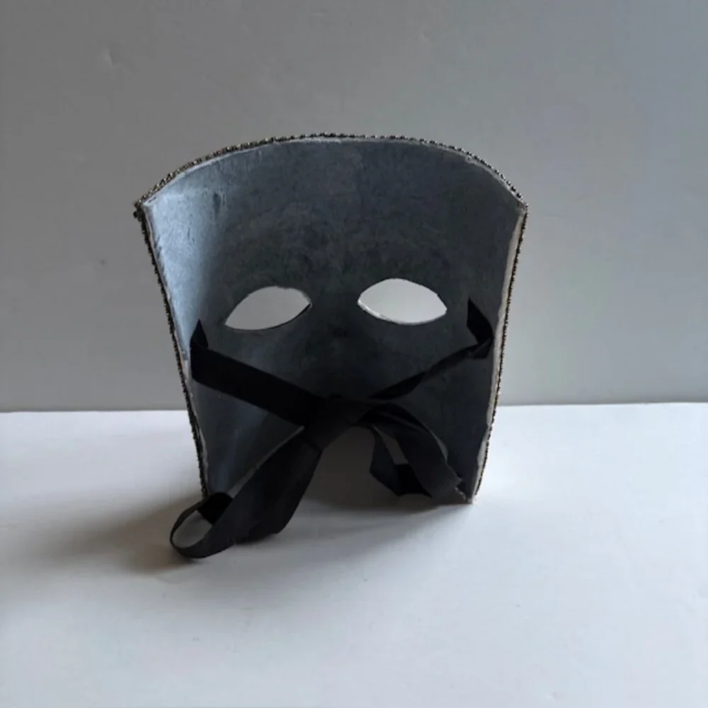 Vintage Handmade Mardi Gras Harlequin Mask